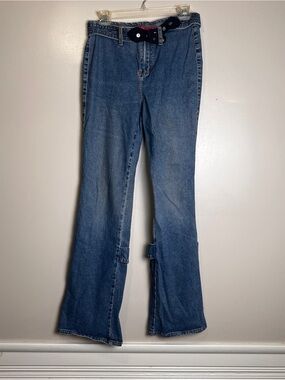 Thalia Sodi Women's Flared Festival Jeans w/Belt Size 8, EUC